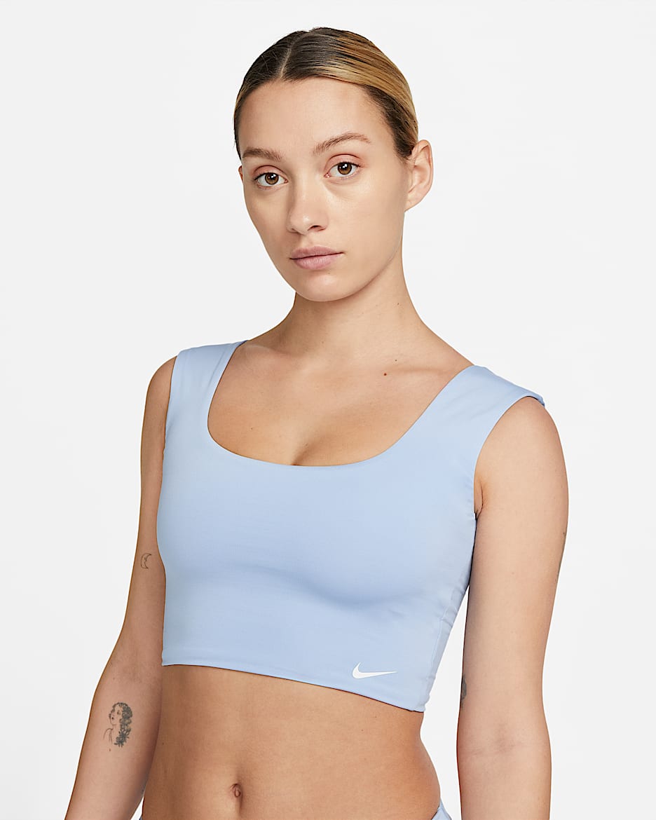 Nike logo crop top best sale